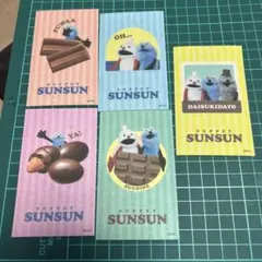 セブンイレブン パペットスンスン ステッカー 全５種セット