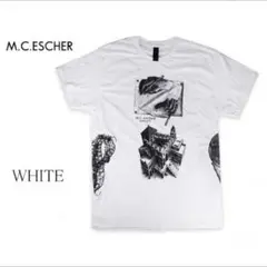 M.C. ESCHER アートプリント Tシャツ ホワイト　Lサイズ　半袖