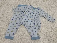 星柄　腹巻き付き長袖パジャマ　90