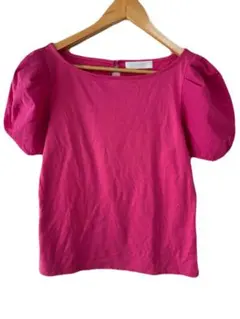 セシルマクビー 半袖Tシャツ Mサイズ ピンク パフスリーブ 華やか 上品