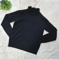 【Massimo】 長袖 ニット タートルネック (M~L) 黒