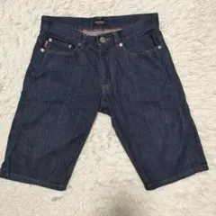 美品！　バーバリーブラックレーベル　ショート　デニム　パンツ 73　濃紺