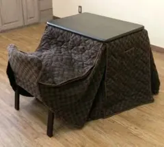 パーソナルテーブルコタツ　布団・イス付3点セット　70x50　BR/NAのサムネイル