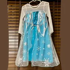 ディズニー 子供用 アナと雪の女王 エルサ ドレス 140cm【おまけ付き】