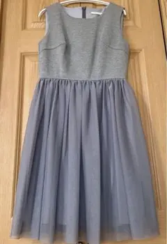 新品未使用⭐️アベニールエトワールグレーチュールレーススカート切替ワンピース34