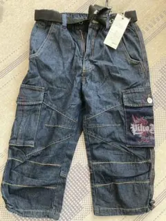 新品未使用稀少☆サーフピコPIKO デニムカーゴハーフパンツ Sサイズ☆のサムネイル