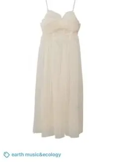 earth music&ecology チュールワンピース ホワイト