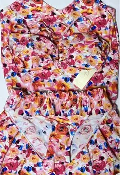 新品VICKY（ビッキー）レディース水着 3点セット ビキニ水着大人っぽい花柄