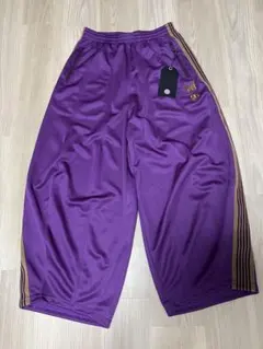 【即日発送・早い者勝ち❗️】NeedlesトラックパンツヒザデルブラックパープルS 美品needles トラックパンツヒザデルブラックパープル