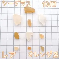 【レア】シーグラス オレンジ系 10個