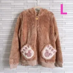 【美品】シェリーメイ　モコモコパーカー　Lサイズ　ピンク　ベージュ　ダッフィ