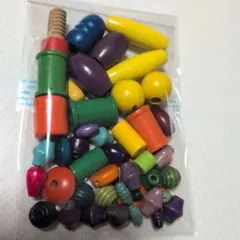 木製ビーズセット