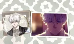 サカモトデイズ AMOCAFEアモカフェ X スラー　缶バッジ 特典カード