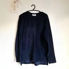 JUN CLUB ネイビー 長袖カットソー　コーデュロイ　L　ロンT