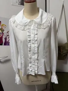 Angelic Pretty 音符シリーズ長袖ブラウス ホワイト - メルカリ