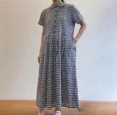 サラウェアSARAHWEARギンガムチェック丸襟ワンピース