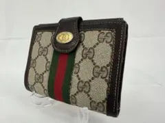 オールドグッチ シェリーライン GG柄 がま口 二つ折り財布のサムネイル