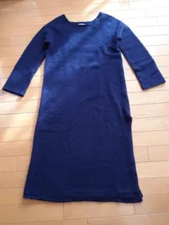 SLOBE IENA　大人気　ニットワンピース　ネイビー　Fサイズ　ウール100