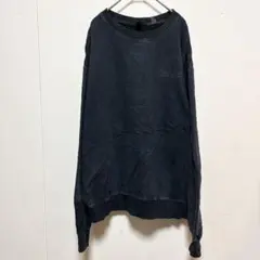 ボルコム【MM】スウェット クルーネック長袖リブ 無地 黒 化繊 通学 デートのサムネイル