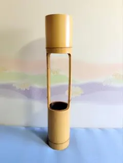 新品未使用　池坊　花器　ツル首　竹 Yahoo!オークション -「池坊 花器」(木工、竹工芸) (工芸品)の