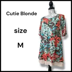 美品　Cutie Blonde 花柄　チュニック M 総柄 重ね着風のサムネイル