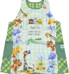 【新品】保育士 キャラクター エプロン スージーズー(グリーン) M〜L