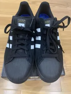 adidas スニーカー ブラック　スーパースター　スエード　スケートボード