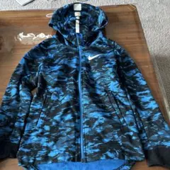 NIKE BASKETBALL パーカー ブルー カモ柄 Mサイズ　中古品