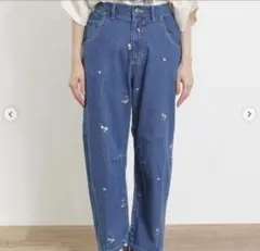 Samansa Mos2 カーブシルエットデニムパンツのサムネイル