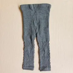 新品・未使用★ユニクロ★ニットレギンス ケーブル 10分丈 ホワイト 80㎝