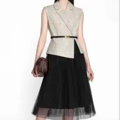 値下げ【Saturday club】 ツーピースチュールワンピース