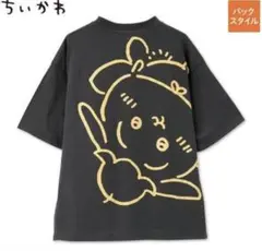 ちいかわ Tシャツ チャコール Mサイズ バックプリント　うさぎ　妖精