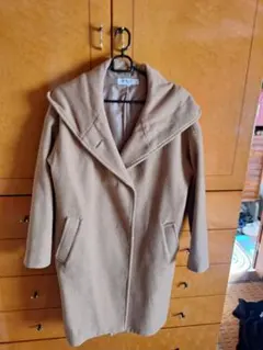 NATURAL BEAUTY BASIC フード付きロングコート L ベージュ