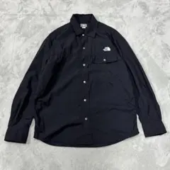 美品 THE NORTH FACE ロングスリーブ ヌプシシャツ M ブラック