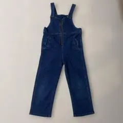デニム オーバーオール フロントジップ