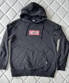 VANS パーカー ブラック チェッカーフラッグロゴ M