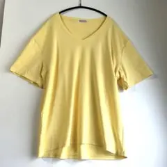 MINIMINI STORE Vネック 半袖 Tシャツ イエロー M ゆったりのサムネイル