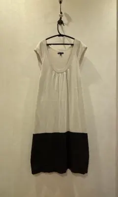 Gap ノースリーブ ワンピース ホワイト/ブラック バイカラー　綺麗め