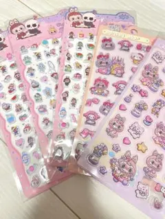 ラブブ3D ぷっくりシール+ミニプクシール　5枚set