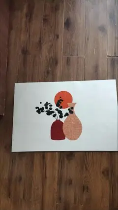 モダンアート ラグ 花瓶デザイン