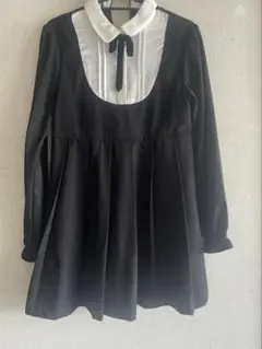 BUBBLES 長袖ミニワンピース 黒