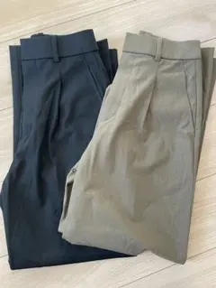 UNIQLOタックワイドパンツ 221-469854 XSサイズ 2カラーセット