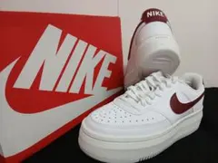 新品25cmNIKEナイキコートビジョンアルタエアフォース1 好きに厚底白赤