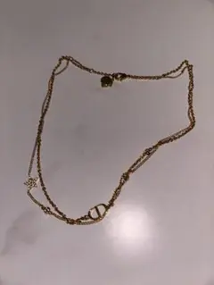 DIORゴールド 多重チェーン ネックレス