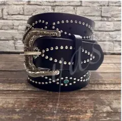 ウエスタンベルト　スタッズ　古着　アメカジ　ヴィンテージ　黒