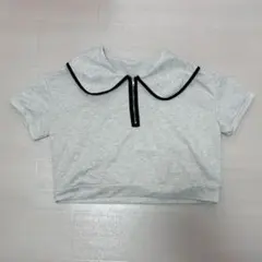 SHEIN 襟付き クロップドTシャツ
