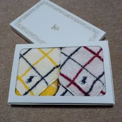 RALPH LAUREN チェック柄タオルハンカチ 2枚セット