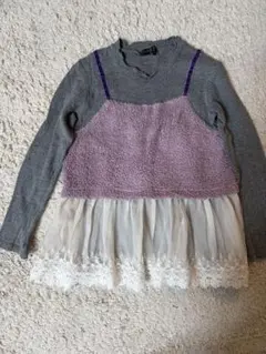 レイヤードデザイン長袖カットソー