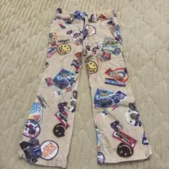 MINI-K 110cm スナック柄ロングパンツ　コーデュロイ