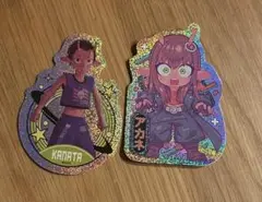 ミルキーサブウェイ キャラカットステッカーガム ステッカー カナタ アカネ